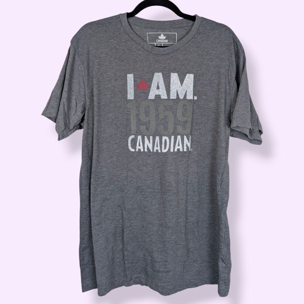 (3/$20) I Am Canadian Text Tee